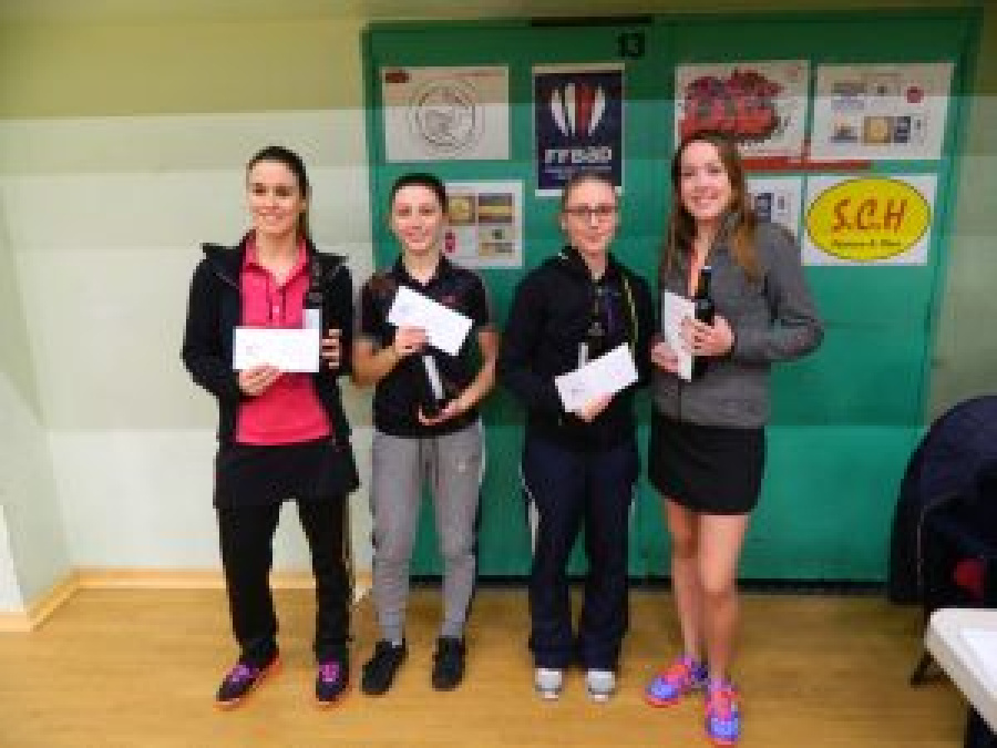 11/ 2ème de la poule unique d’ Alice Miconnet avec Heloise Foucheres (ASV) en double D7/D8 au 6ème tournoi du pélican (16 décembre).